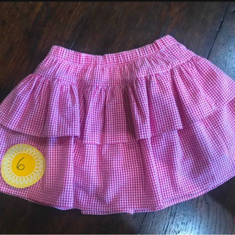 #6 - Kelly’s Kids Red & White Gingham Skort - Size 3/4